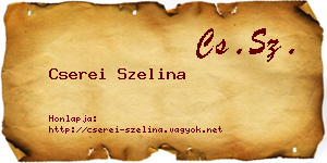 Cserei Szelina névjegykártya
